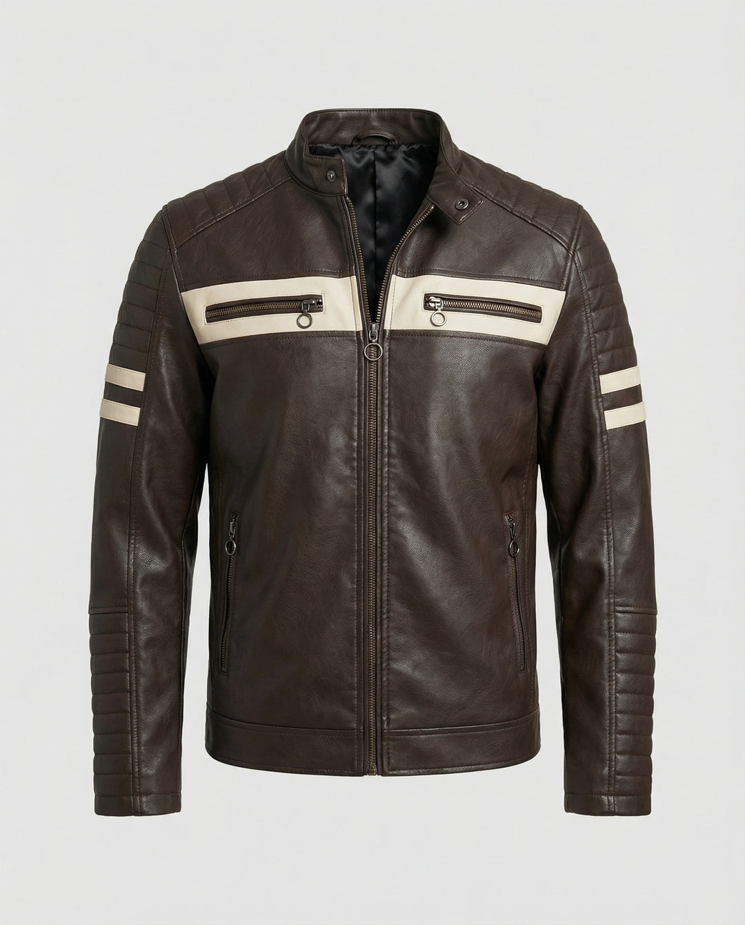 Herren Bikerjacke Herren Kunstleder