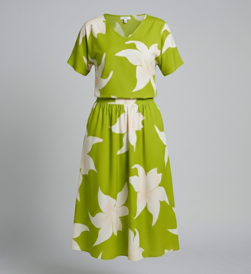 Damen Zweiteiler Set Sommer Floral