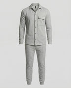Herren elegantes Freizeitanzug mit modischem Streifenmuster R&B