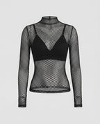 Damen Fischernetz-Longsleeve Daumenöffnungen