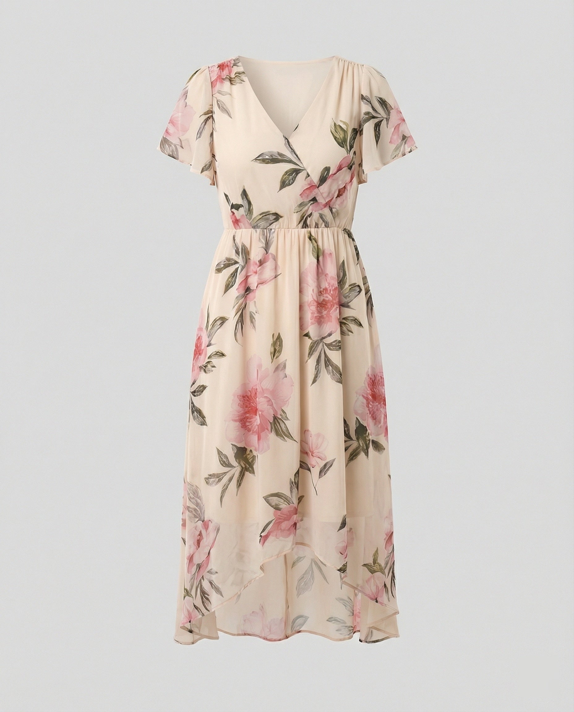Freizeitkleid Damen Chiffon High Low