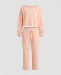 Damen Casual Sweatshirt und weit geschnittene Hose Set