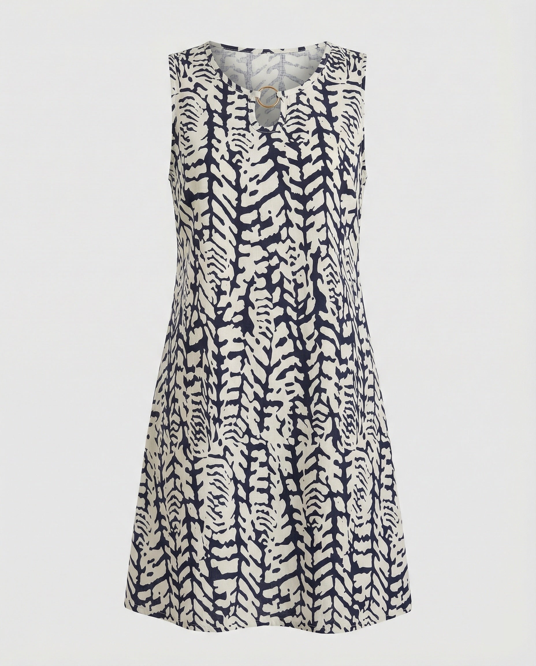 Freizeitkleid Damen Ärmelloses Kurzkleid