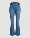 Damen Schlagjeans High Waist mit Komfortbund