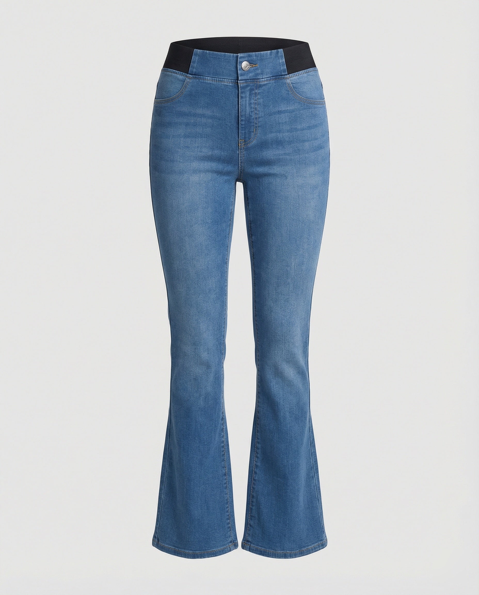 Damen Schlagjeans High Waist mit Komfortbund