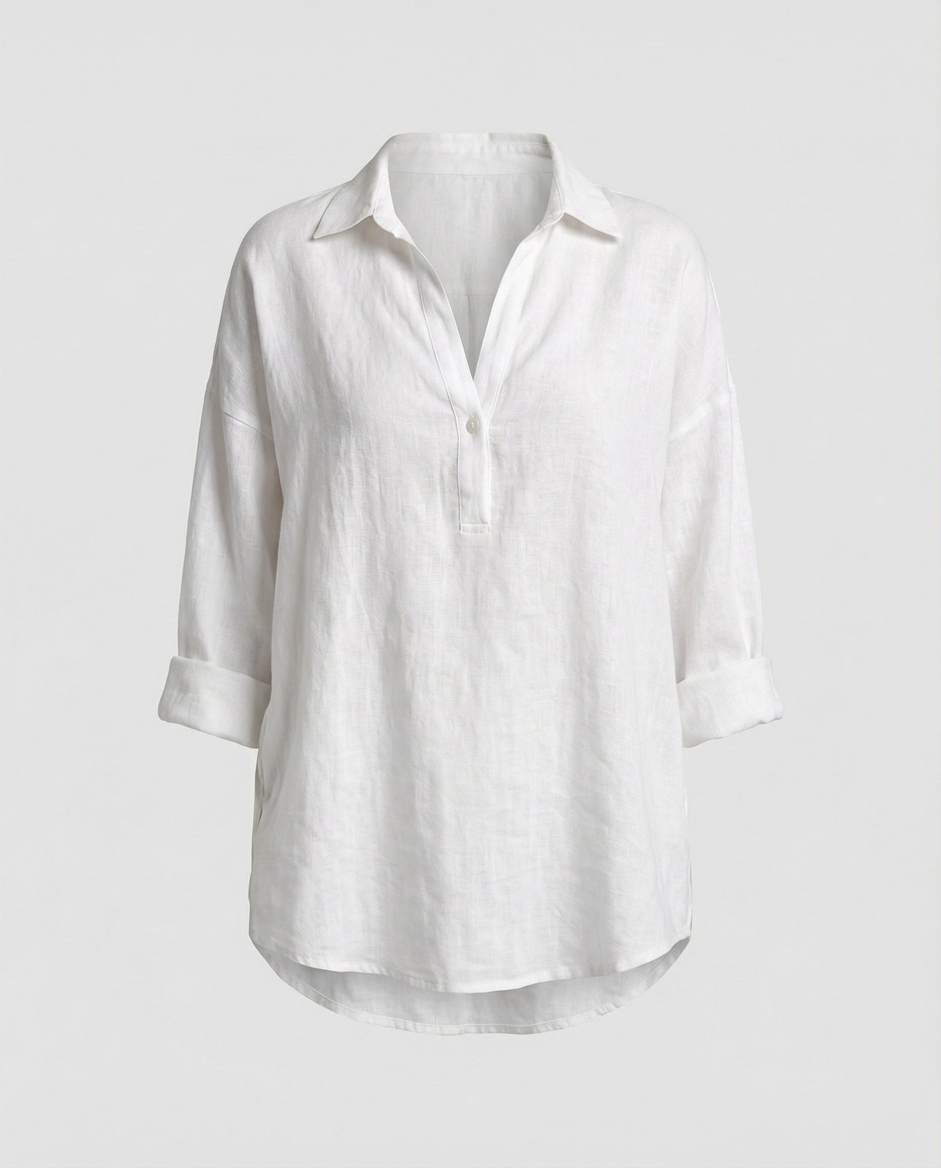 Leinenbluse Damen mit Knopfleiste