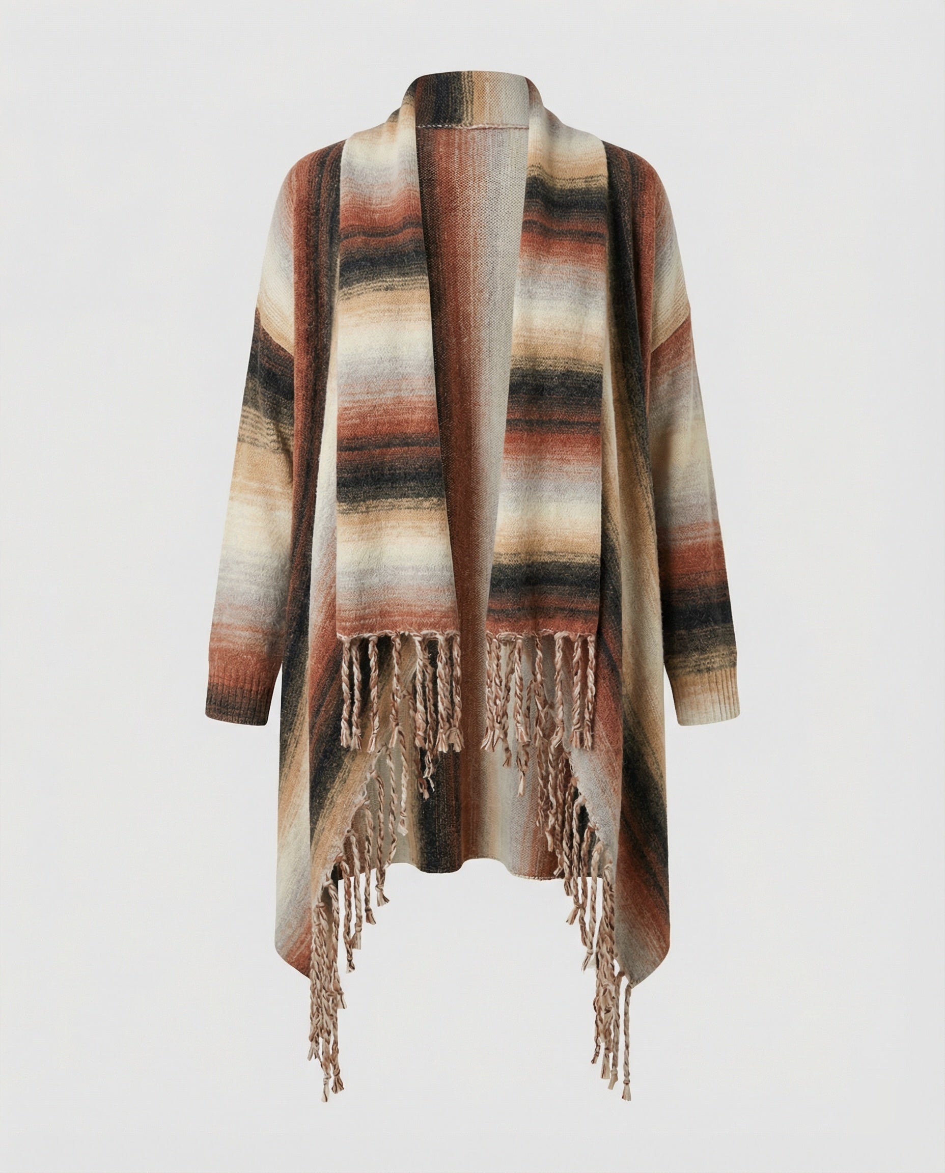 R&B | Schick Gestreifte Poncho Weste