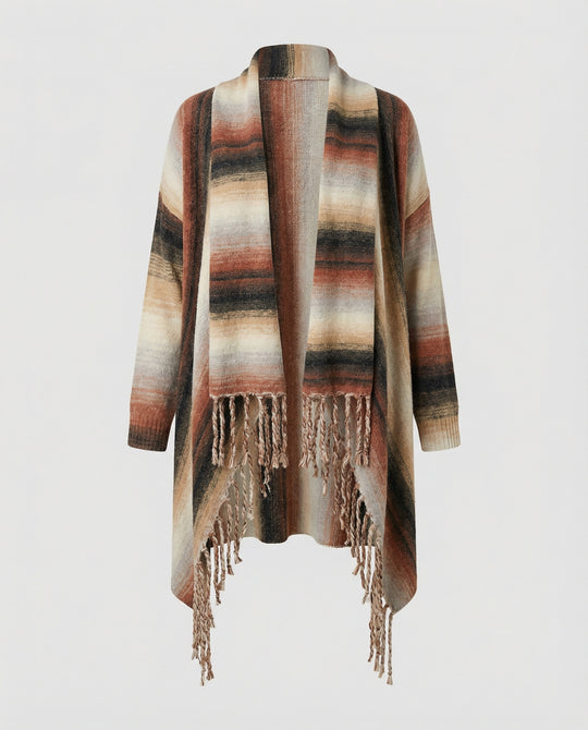 R&B | Schick Gestreifte Poncho Weste