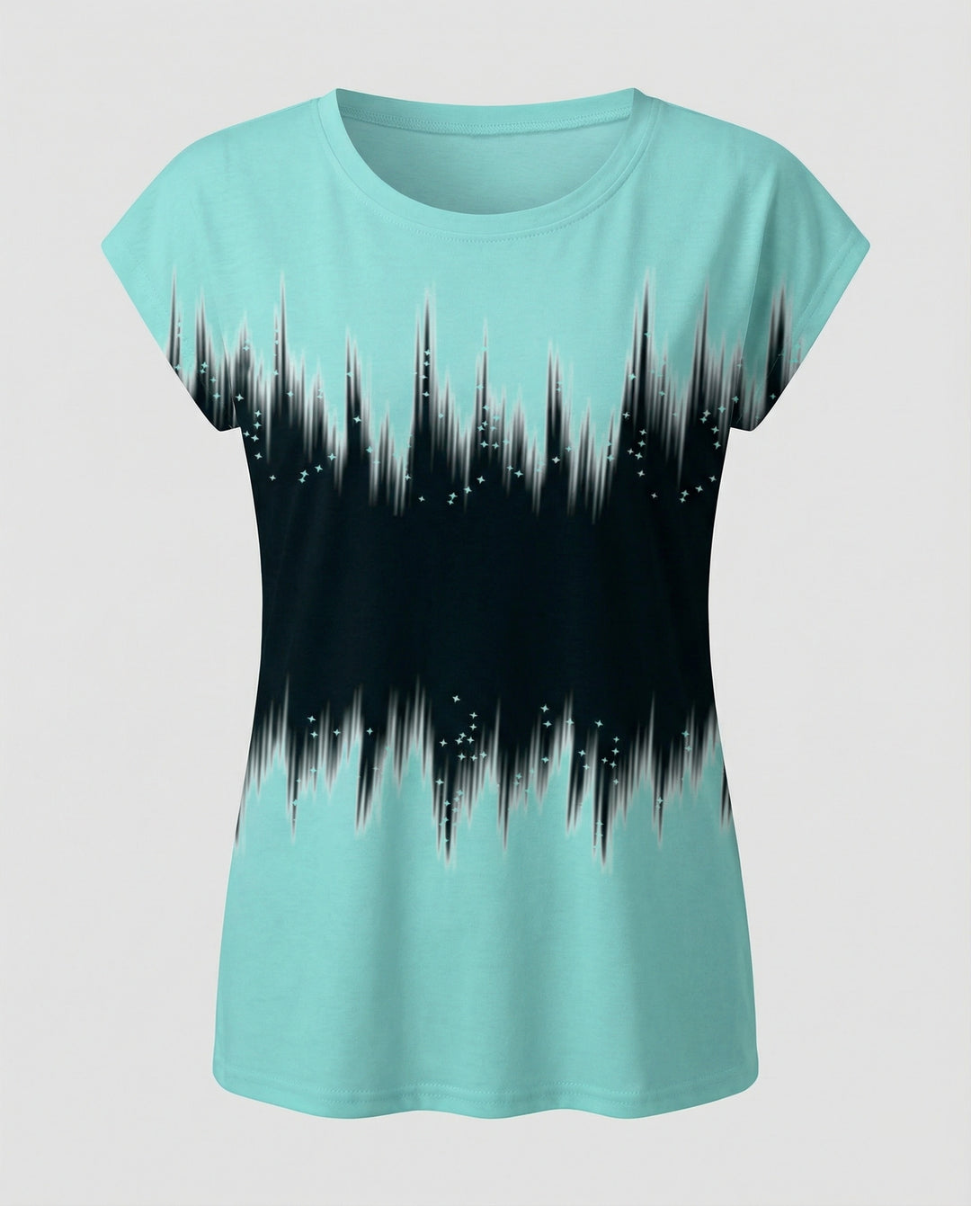 Aquarell Sommerbluse Damen Asymmetrisch