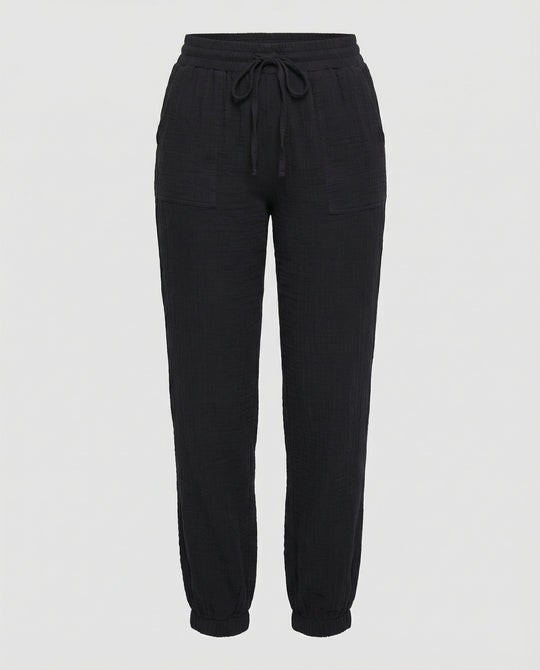 Damen luftige Freizeithose mit elastischem Bund und seitlichen Taschen R&B