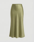 Damen Longskirt aus glattem Satin von R&B