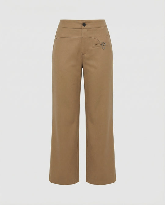 Damen Cropped Jeans weit geschnitten