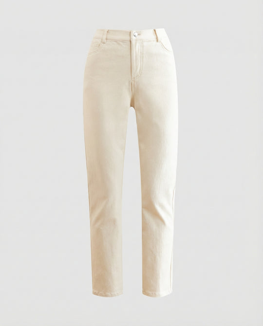 Damen Stoffhose schmal geschnitten mit elegantem Schnitt