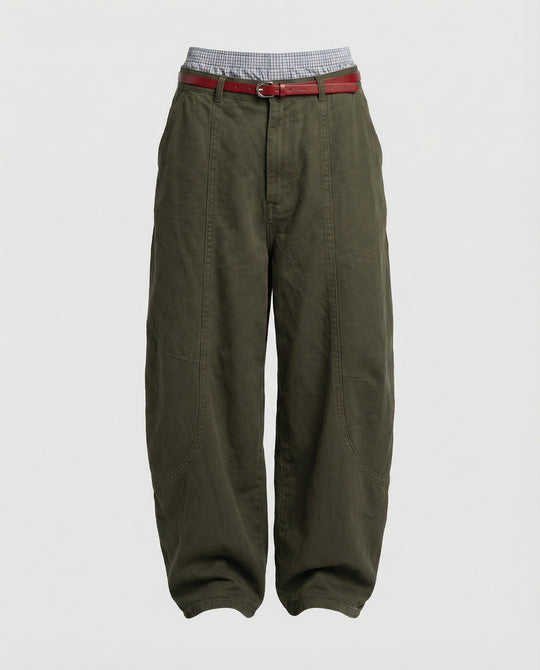 Damen Weite utilitaristische Stoffhose R&B