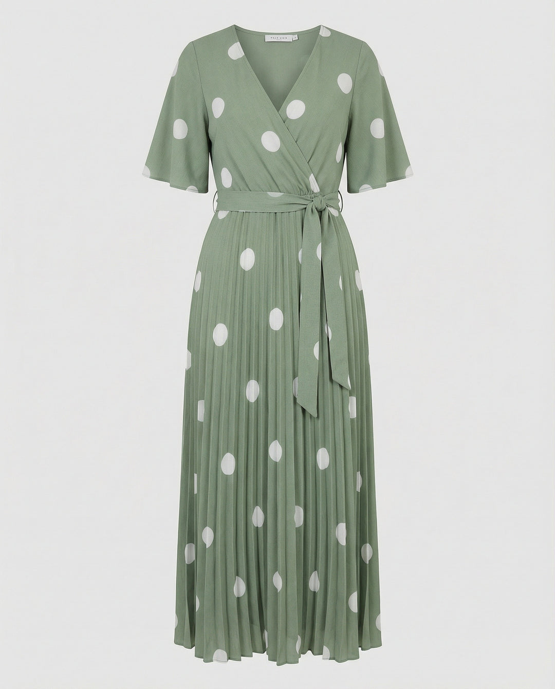 Damen Wickelkleid Midi plissiert