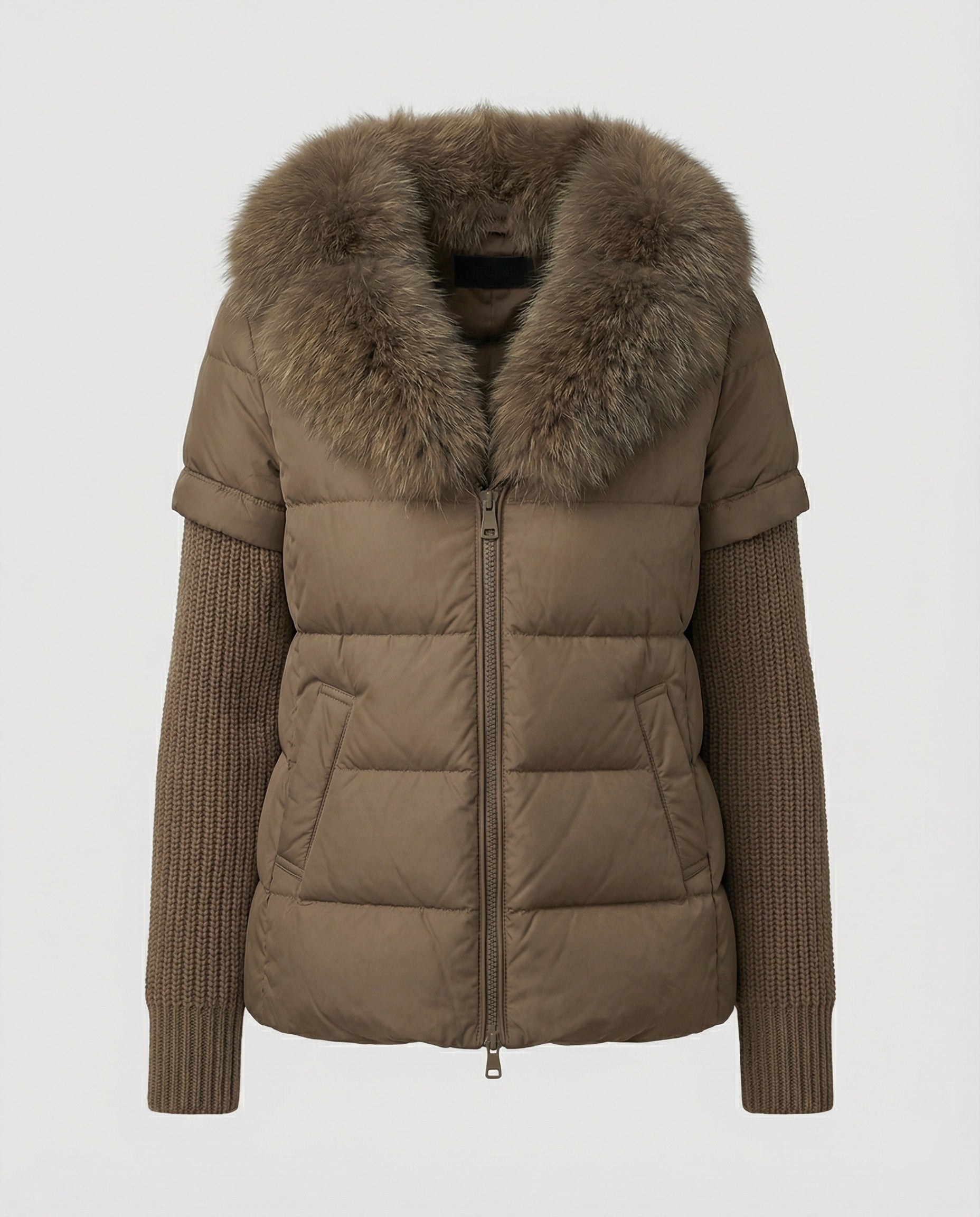 Steppjacke Damen mit luxuriösem Kunstfellkragen