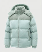 R&B | Casuale Kapuzenjacke mit Puffern und Farbblockdesign