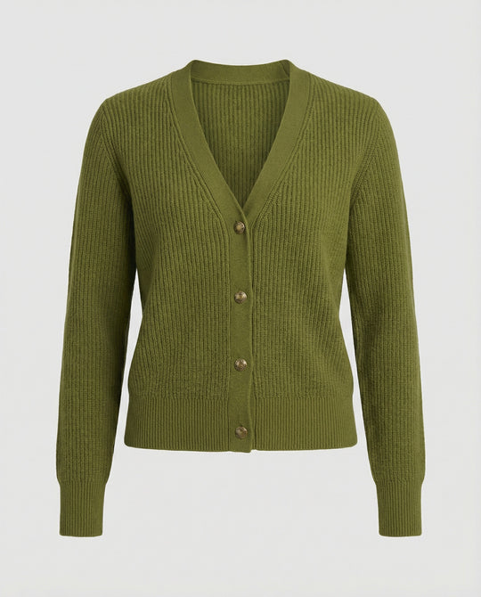 Damen Cardigan mit V-Ausschnitt und Knöpfen
