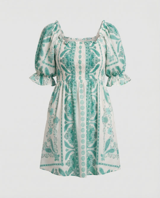 Boho Freizeitkleid Damen Smockkleid