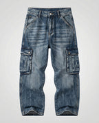 Herren Cargo Jeans weit mit Taschen