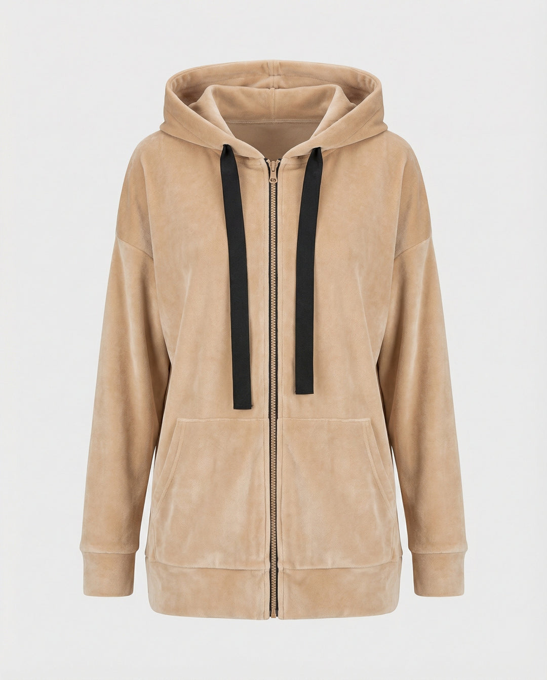 Freizeitkleidung Damen Velours Kapuzenjacke