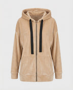 Freizeitkleidung Damen Velours Kapuzenjacke