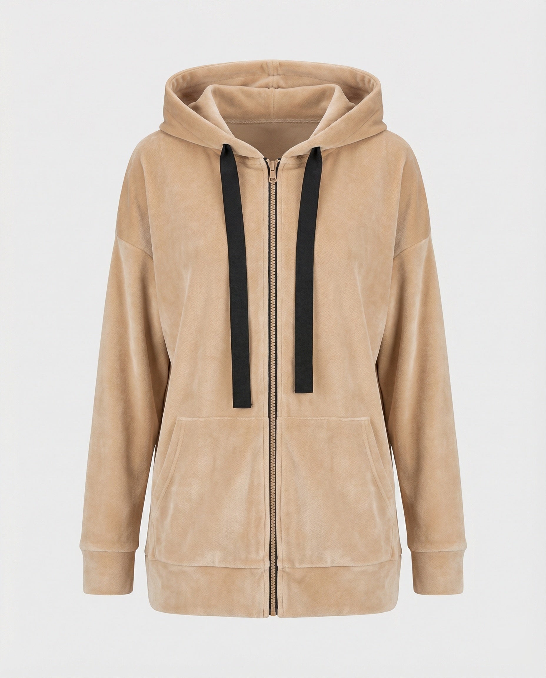 Freizeitkleidung Damen Velours Kapuzenjacke