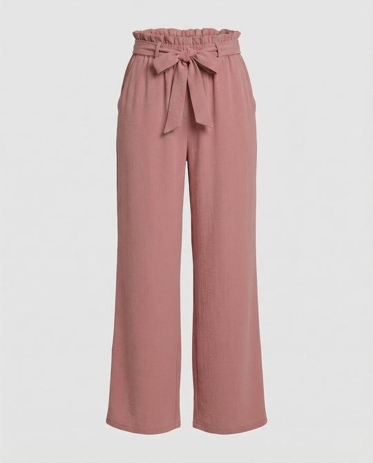 Damen Stoffhose Damen High Waist weit