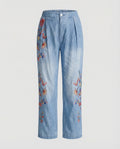 R&B | Floral Print Lockere Jeanshose für Frauen