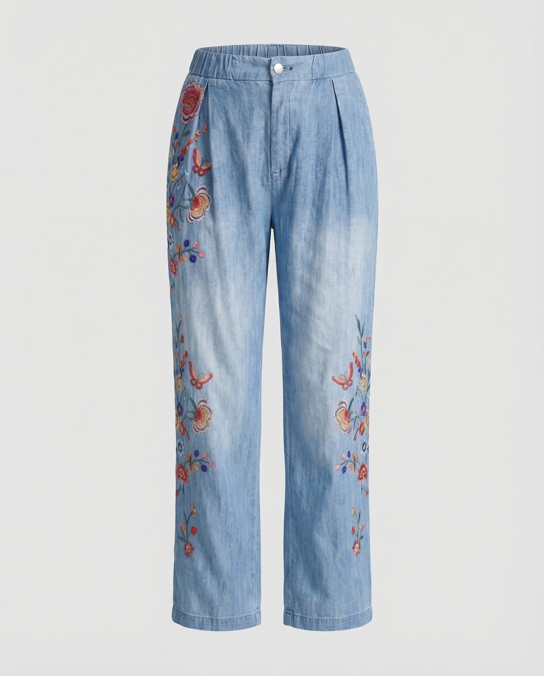 R&B | Floral Print Lockere Jeanshose für Frauen