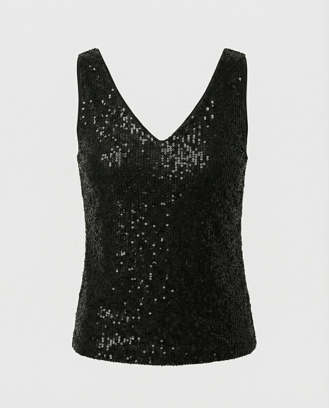 Damen Glitzerndes Oberteil mit V-Ausschnitt und funkelndem Paillettenbesatz R&B