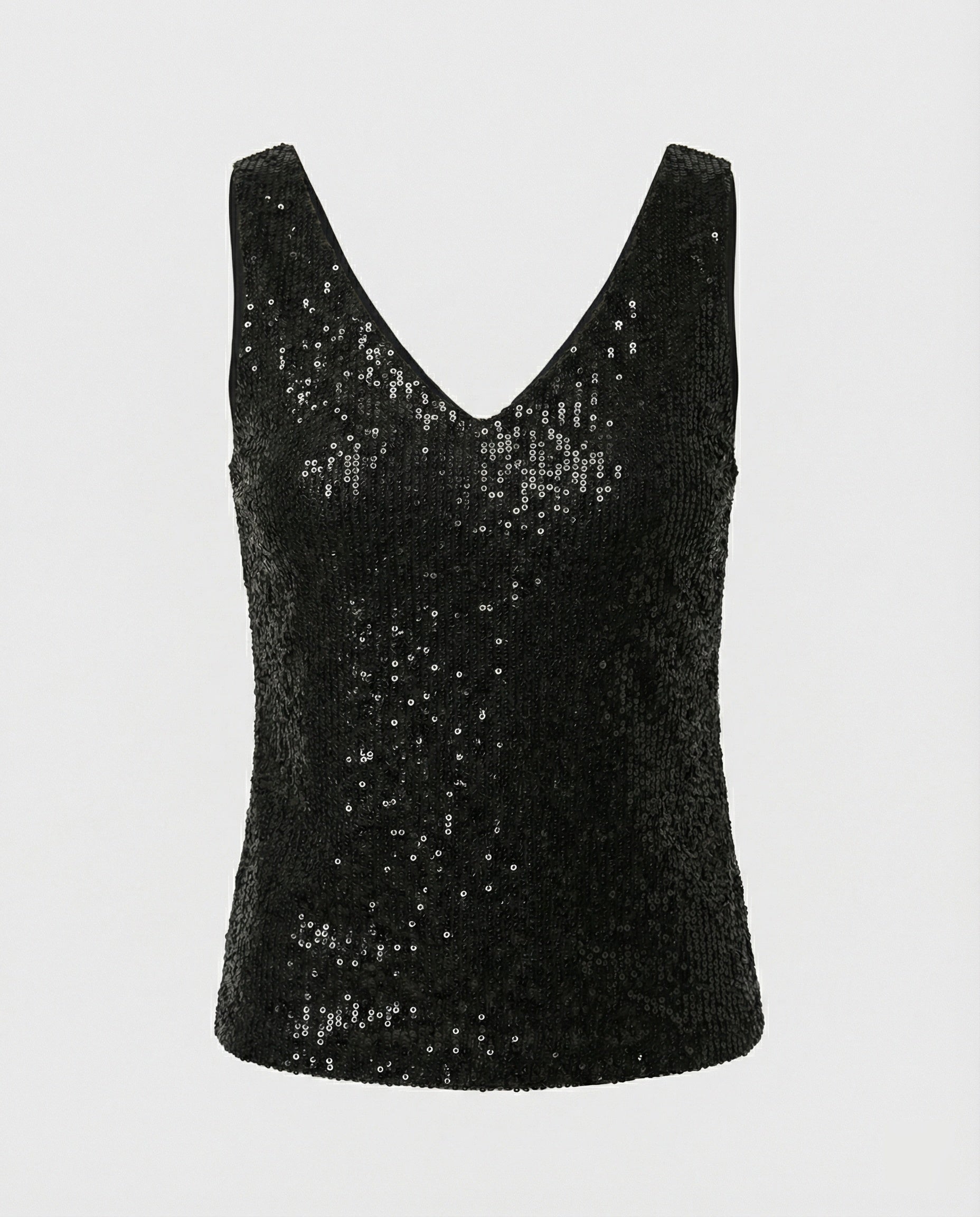 Damen Glitzerndes Oberteil mit V-Ausschnitt und funkelndem Paillettenbesatz R&B