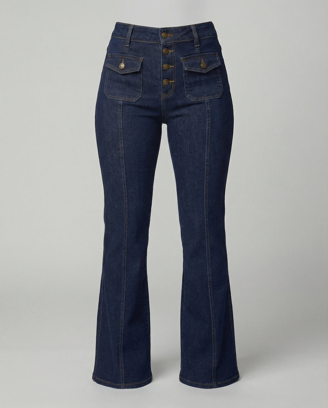 Damen High-Waist Schlagjeans R&B