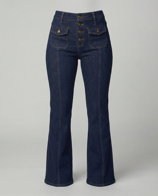 Damen High-Waist Schlagjeans R&B