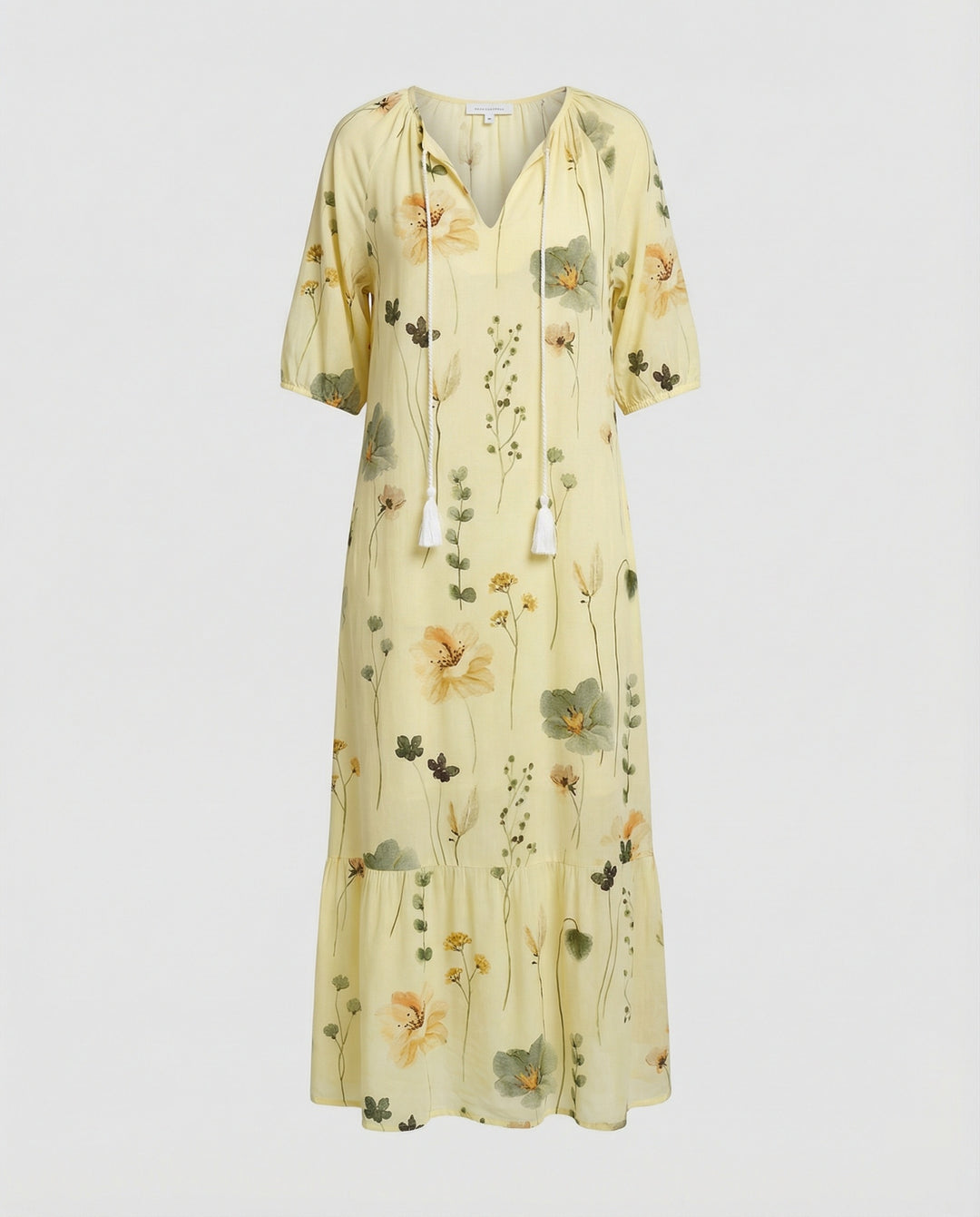 Boho Maxikleid Damen Kordelzug