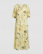Boho Maxikleid Damen Kordelzug
