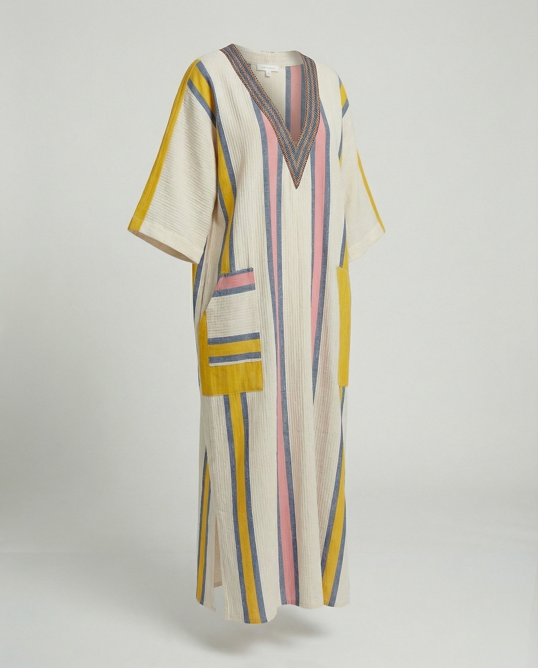 Leinen Kaftan Maxikleid Damen