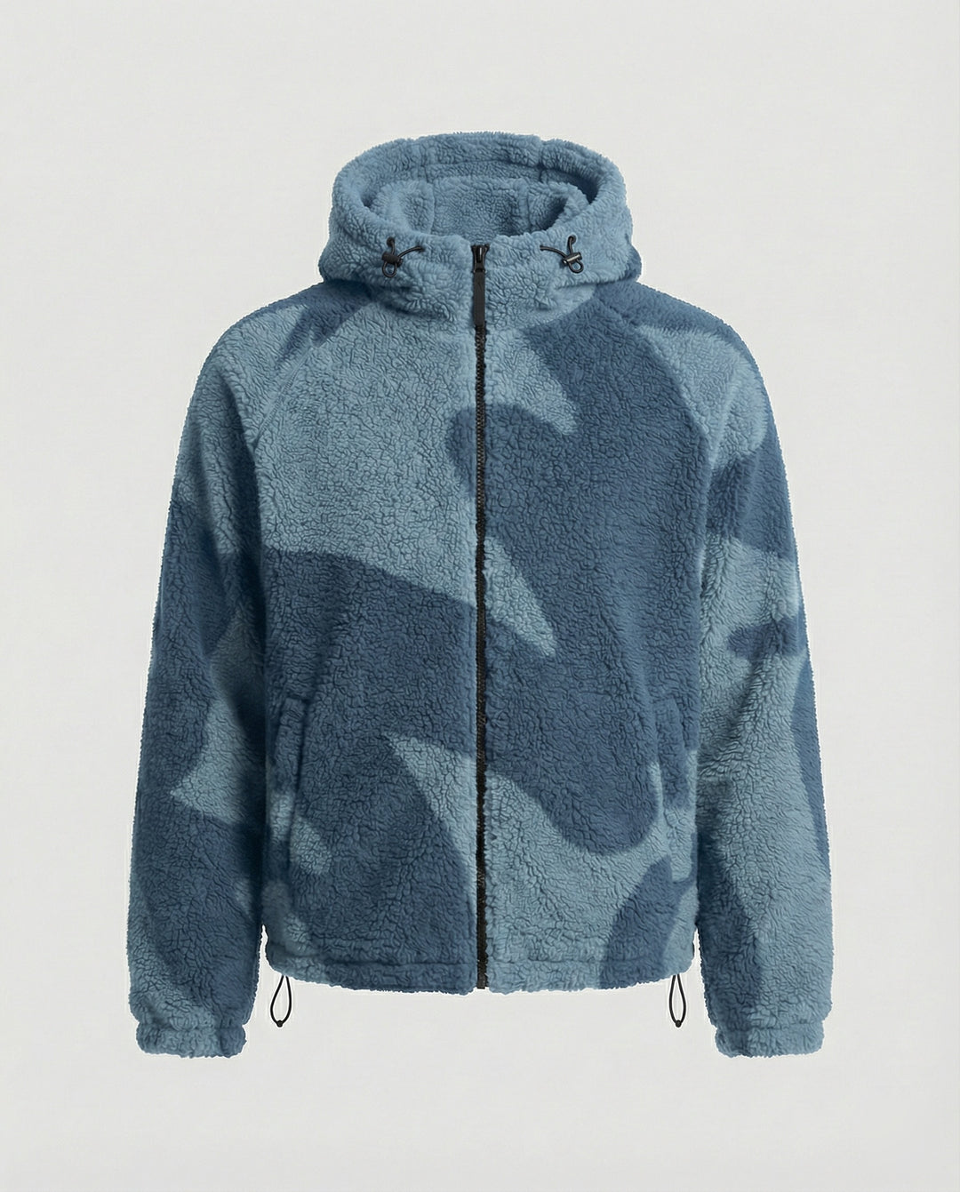 R&B | Herren Kapuzen Zip-Up Warm Fleece Jacke