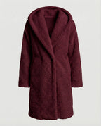 Kuschelweicher Kapuzen Teddy Mantel Damen