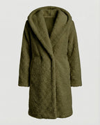Kuschelweicher Kapuzen Teddy Mantel Damen