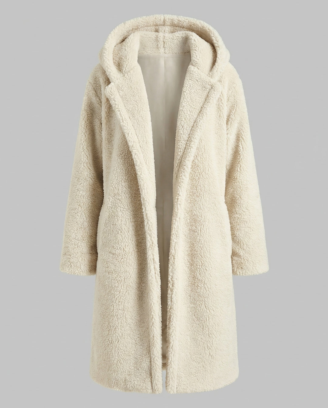 Kuschelweicher Kapuzen Teddy Mantel Damen