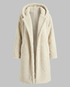 Kuschelweicher Kapuzen Teddy Mantel Damen
