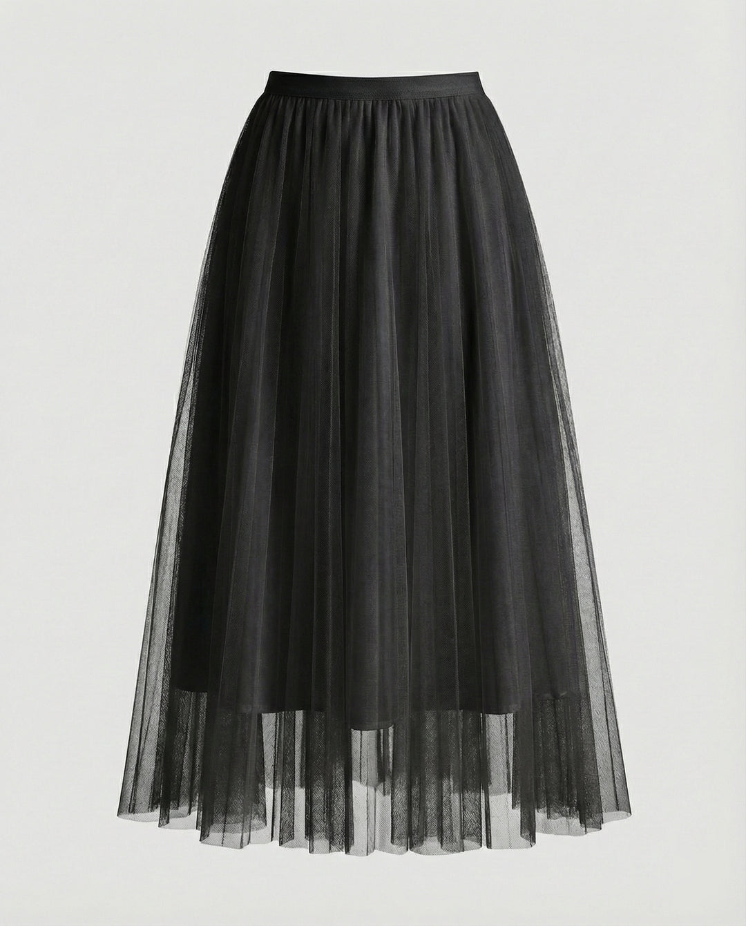 langer, bauschiger Tutu-Tüllrock, fließend, trapezförmig, für Damen, lässig, weich