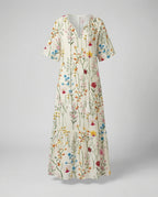 Boho Maxikleid Damen Kordelzug