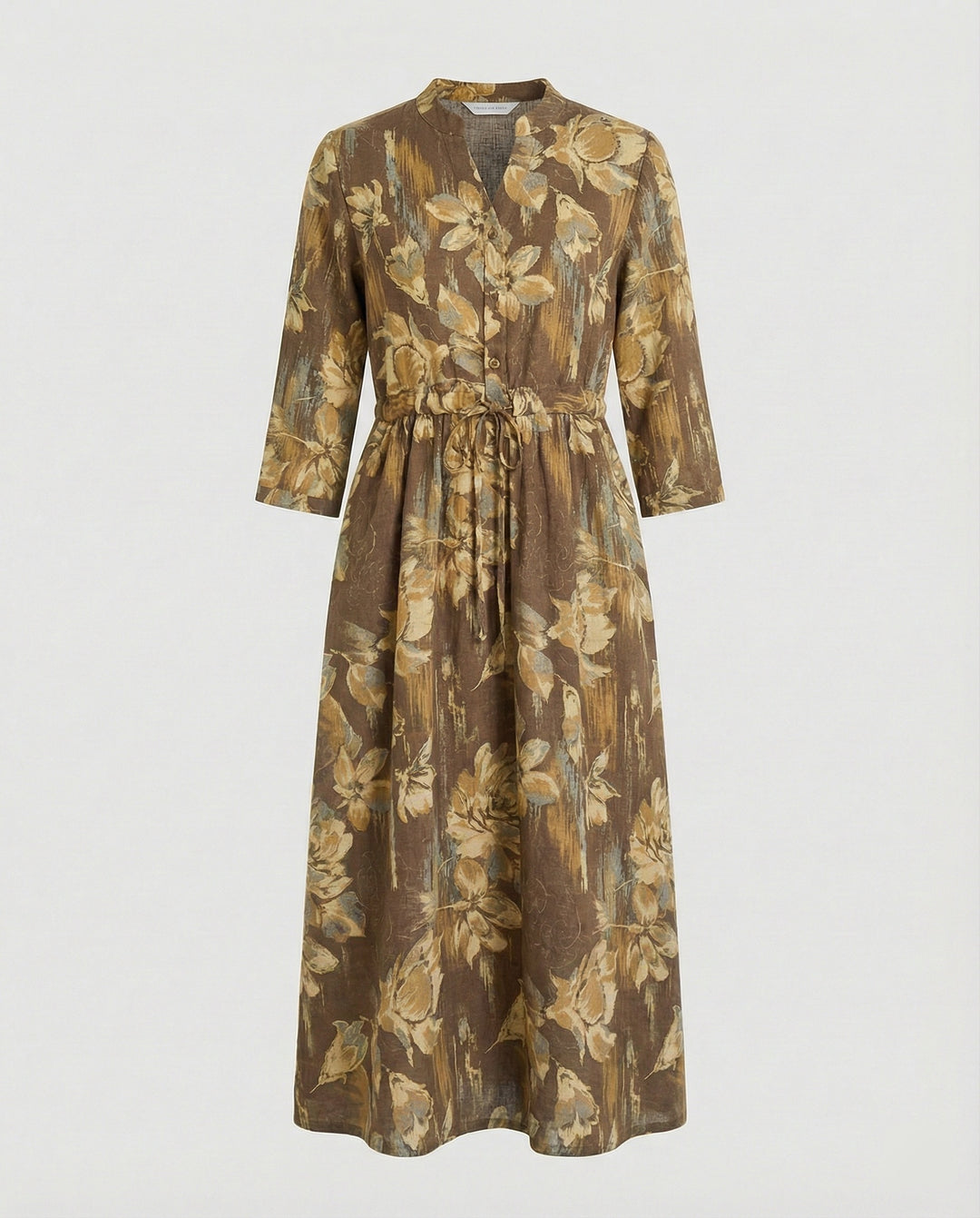 Maxikleid Damen Lässig mit Tunnelzug
