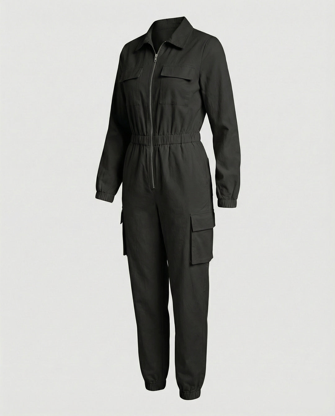 Damen Jumpsuit Elegant mit Cargo Taschen