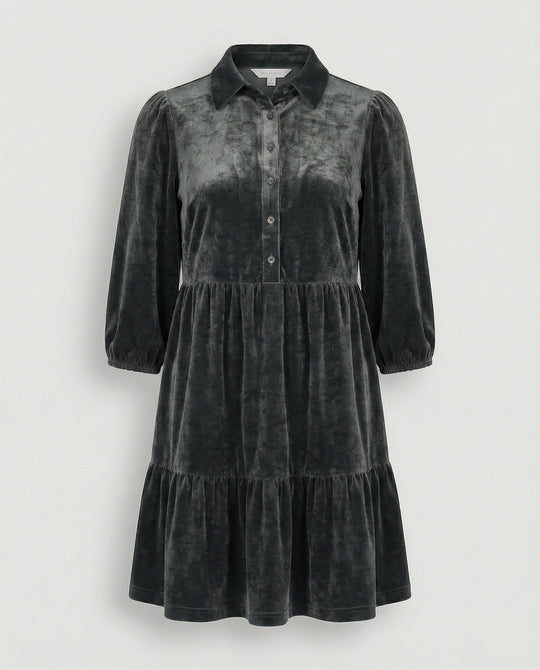 Damen Freizeitkleid Samt Babydoll