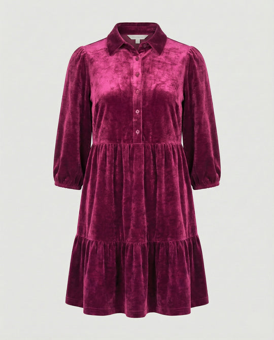 Damen Freizeitkleid Samt Babydoll