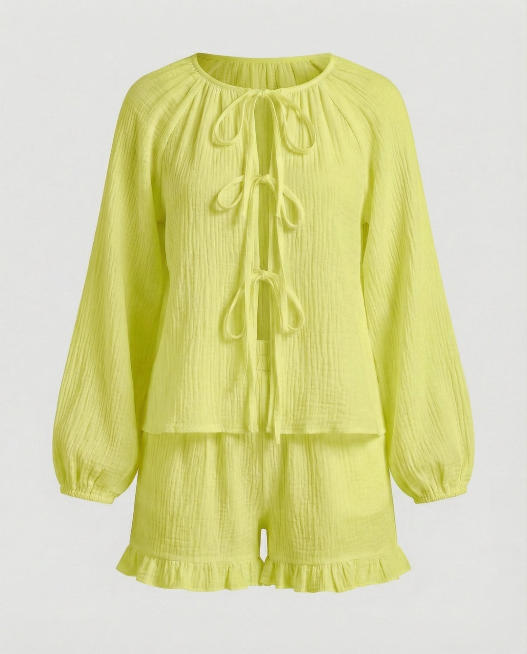 Damen Zweiteiler Set Musselin Sommer