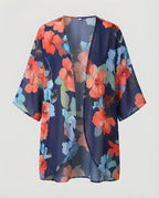 Offener Kimono Damen Floral